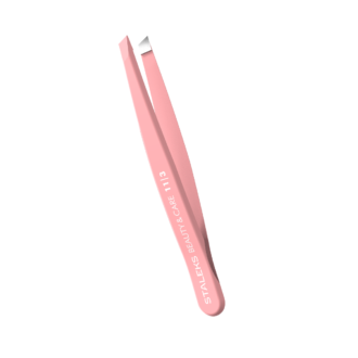 Pinça de Sobrancelha Staleks - Série Beauty e Care 11 - Chanfrada Pink - TBC-11-3