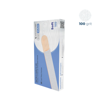 Lixa Refil de Inserção 100 Grit Soft - papmAm - Staleks - DWCE-20-100-25w + Base Madeira - 25 un